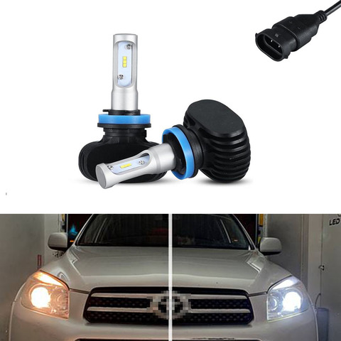 Bombillas de haz bajo de alta potencia, 50W, 8000LM, H11, Kit de faros delanteros LED, para Toyota RAV4 3. Faro delantero para coche Gen. XA30 NonFL (2008) ► Foto 1/6