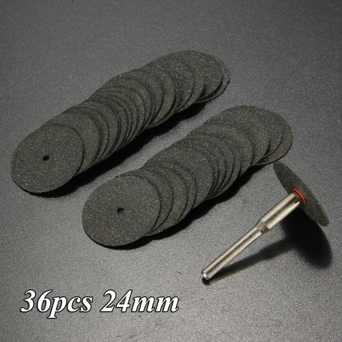 36 unids/set Universal 24mm Mini discos de corte de diamante broca de rueda para herramienta de joyería rotativa Kit de corte de rueda color al azar ► Foto 1/6