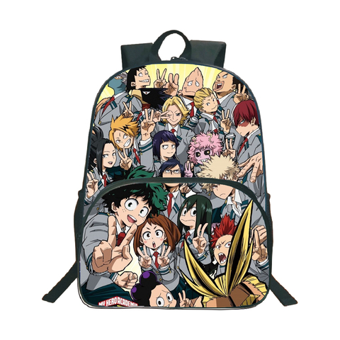 My Hero Academia-mochila escolar con estampado Popular para niños y niñas, bonita mochila de uso diario ► Foto 1/3
