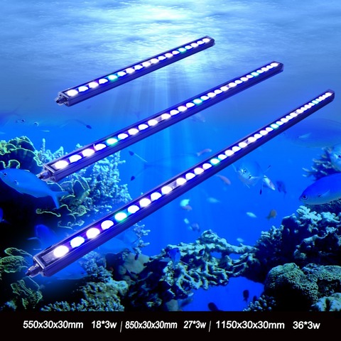 Barra de luces LED para acuario resistentes al agua, 54W/81W/108W, cultivo de arrecife, lámpara de acuario, IP65, 1 unidad ► Foto 1/6