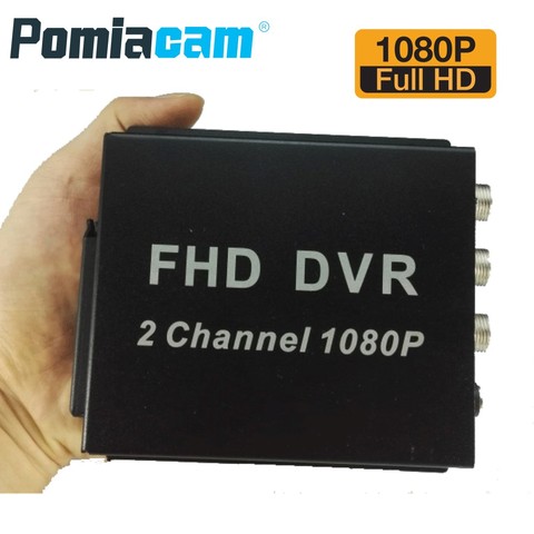 Nuevo FHD MDVR 2 canales 1080P Full HD DVR móvil 2CH mini AHD DVR soporte 2 uds 1080p AHD cámaras grabando/Max Tarjeta SD de 128GB ► Foto 1/1