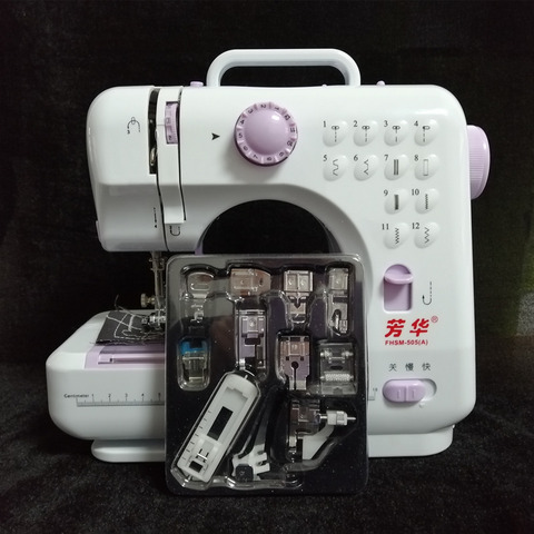 Fanghua-Mini máquina de coser FHSM505 para el hogar, 12 puntadas, equipo de artesanía multifunción, regalos gratis ► Foto 1/6