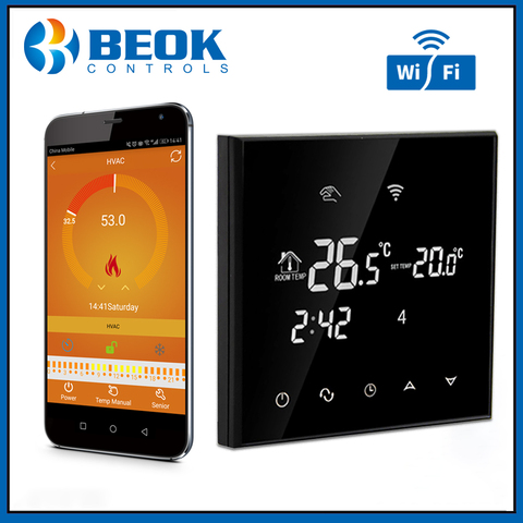 Beok-termostato de calefacción inteligente para el hogar, termostato Digital de 220V con WiFi, para suelo cálido, compatible con Google y Alexa ► Foto 1/6