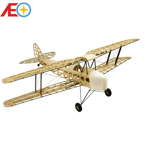 Nueva De Havilland DH82a Tiger Moth biplano 1400mm De corte láser Kit De Balsa (Gas De alimentación De energía eléctrica) Dureza modelo De madera/PLAN ► Foto 1/6