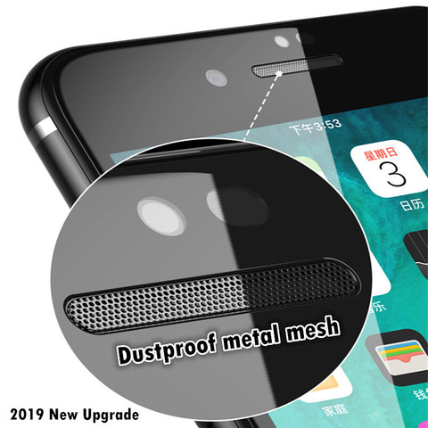 Protector de pantalla de vidrio templado con filtro de polvo para iPhone, Protector de pantalla de cristal completo para iPhone 6, 6s, 7, 8 plus, XR, X, XS, Max, novedad de 2022 ► Foto 1/6