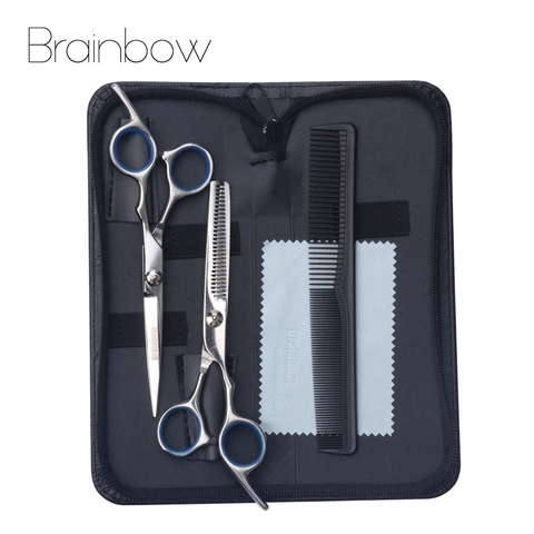 Brainbow-Tijeras de acero inoxidable para cortar el cabello, herramientas de estilismo y la familia para el hogar, 6