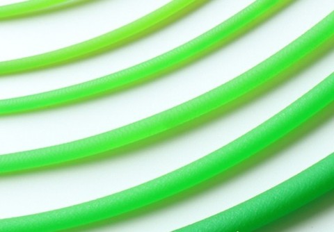 Cinturón de poliuretano PU redondo con cable verde, 3/4/5/6mm ► Foto 1/3