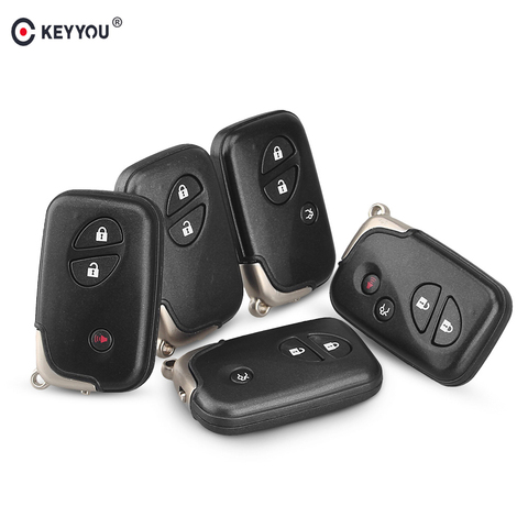 KEYYOU-carcasa de repuesto para mando a distancia inteligente, carcasa sin llave, 4 botones, para Lexus GS430, ES350, GS350, LX570, IS350, RX350, IS250 ► Foto 1/6