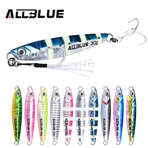 ALLBLUE-cuchara de metal para pesca, señuelo metálico para pesca vertical 20G 30G, plantilla de fundición a tierra, cebo de plomo fundido para lubina artificial, aparejo de pesca ► Foto 1/6