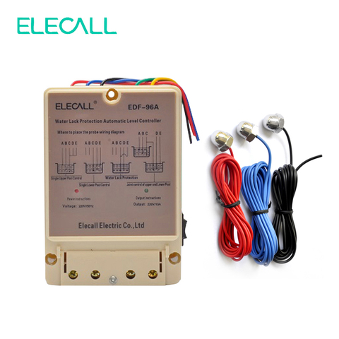 ELECALL EDF-96A agua controlador de nivel automático 10A 220 V electrónico de agua Sensor de detección de nivel de líquido controlador de la bomba de agua ► Foto 1/4