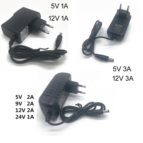 Adaptador de corriente de 5 V, 9V, 12 V, 24V, 1A, 2A, 3A, adaptador de 220V a 5 V, 12 V, cargador de voltios, conmutación Universal, enchufe europeo y estadounidense, 220V a 12 V ► Foto 1/5