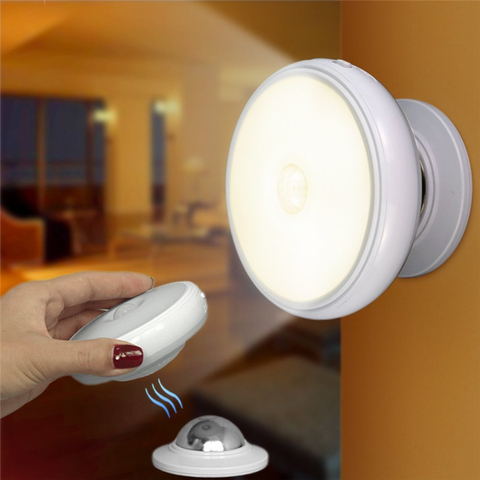 360 grados de rotación recargable LED luz de noche de seguridad lámpara de pared Luz de Sensor de movimiento para dormitorio escalera de cocina luces de baño ► Foto 1/6