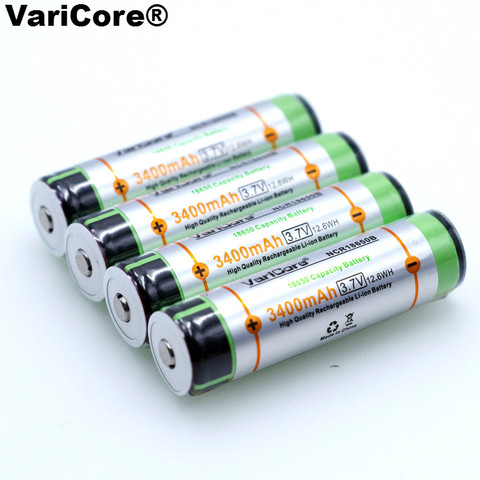 VariCore nuevo protegido 18650 NCR18650B batería recargable de 3400mah, 3,7 V con PCB para las baterías de la linterna ► Foto 1/4