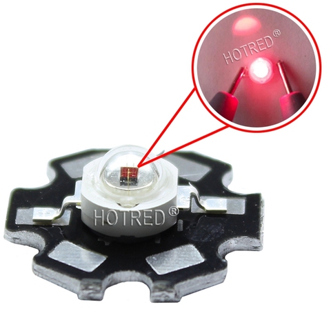 20 piezas LED infrarrojo lejano, 730NM, 740nm, 3W, 720NM, IR, con Base de estrella de 20mm para proyectos LED DIY ► Foto 1/3