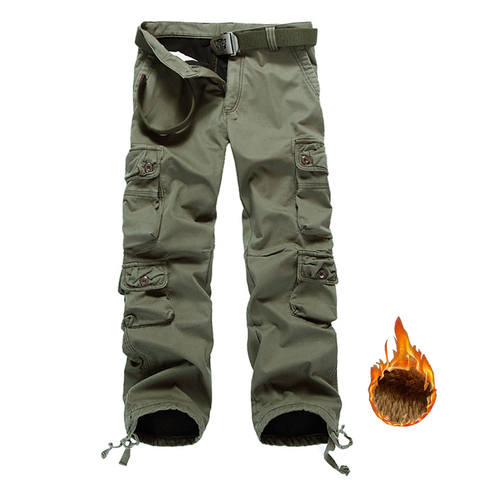 Pantalones Cargo de lana para hombre, pantalones militares de camuflaje de algodón para invierno, ABZ104, envío directo ► Foto 1/6