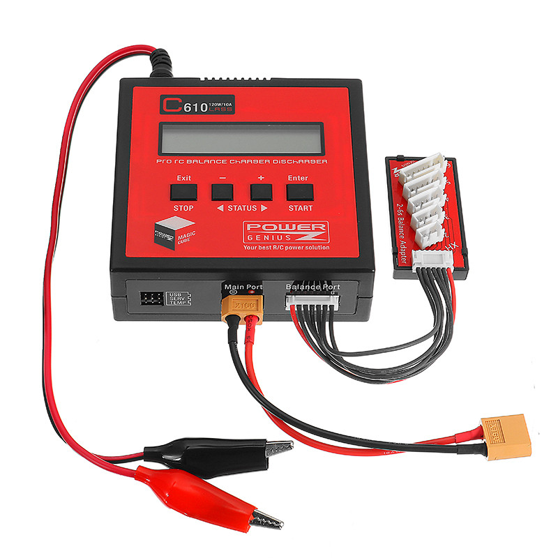 Venta caliente para PG C610 120 W 10A Lipo cargador de equilibrio de batería de apoyo 4,35-4,40 V LiHV para recargable RC modelo de carga a ► Foto 1/1