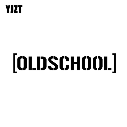 YJZT-pegatina de vinilo de 17CM X 3,2 CM para coche, estilo divertido, Oldschool, color negro y plateado, C11-1417 ► Foto 1/6