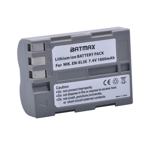 1 Pc 1800 mAh EN-EL3e es EL3e de batería de la cámara para Nikon EN-EL3e y Nikon D50... D70... D70s... d80... D90... D100... D200... D300... D300S... D700 ► Foto 1/4