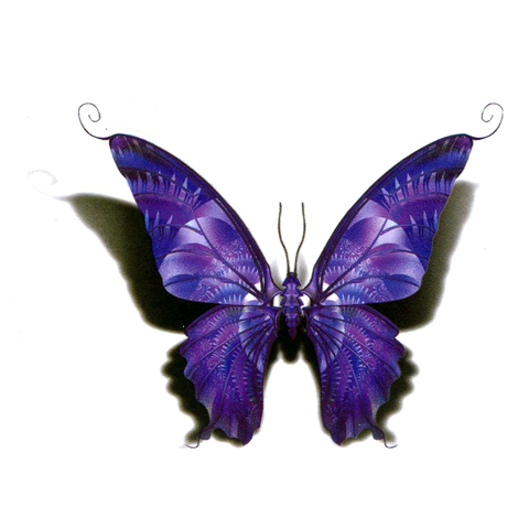 Tatuajes Temporales impermeables de mariposa púrpura para hombres y mujeres, Tatuajes falsos de animales de belleza Flash, Tatuajes temporales ► Foto 1/2