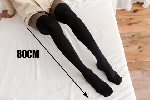 Calcetines largos hasta la rodilla para mujer, calcetín Kawaii, hasta el muslo, de compresión, 80CM ► Foto 1/6