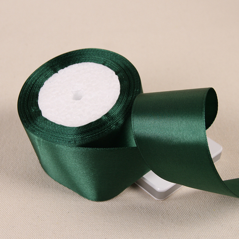 6mm 10mm 15mm 20mm 25mm 40mm 50mm verde oscuro cintas de raso suministros para manualidades boda embalaje de regalo de decoración verde cintas ► Foto 1/5