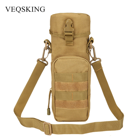 Portabotellas militar Molle de nailon 800D, bolsa táctica para acampar, senderismo, caza, Kit de viaje con cubierta de hebilla, 4 colores ► Foto 1/6