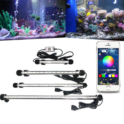 Luz de acuario RGB con Bluetooth, controlador marino, accesorio de iluminación Led para pecera, luz Led SUMERGIBLE ► Foto 1/6