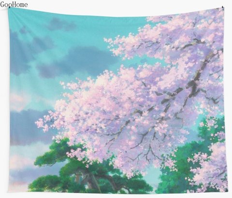 Studio Ghibli-tapiz de pared con paisaje de Anime, toalla de playa, manta,  Picnic, Yoga, decoración del hogar - Historial de precios y revisión |  Vendedor de AliExpress - GooHome Store 