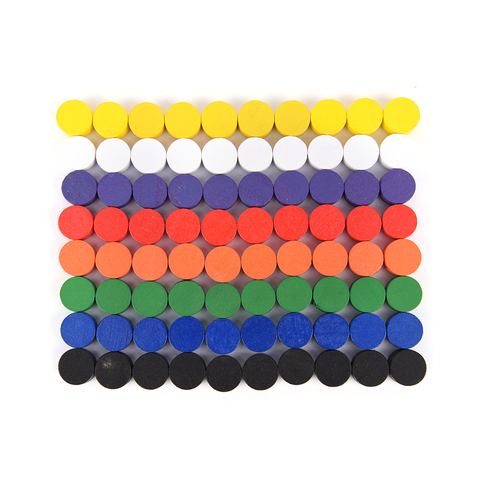 Varios Colores juego dados 100 piezas Juego de madera piezas peón/ajedrez Boardgame/juegos educativos accesorios 8 colores ► Foto 1/6