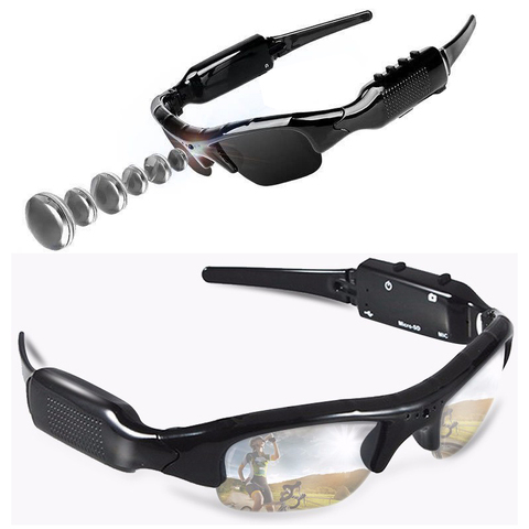 Grabadora de vídeo Digital de 480P para gafas de sol, mini cámara inteligente DV para ciclismo, DVR, gafas de sol móviles, videocámara compatible con tarjeta TF ► Foto 1/6