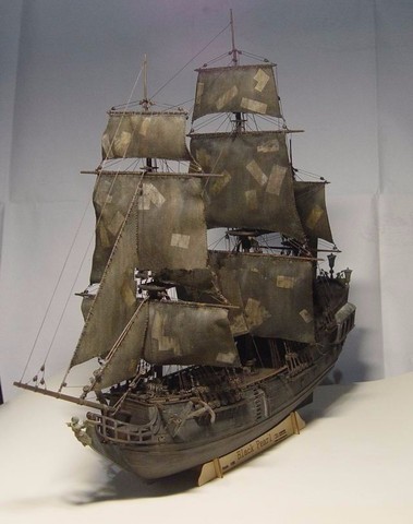 NIDALE-modelo a escala 1/96 de barco de vela de madera de Piratas del Caribe, Perla Negra, kit incluye especificaciones en inglés ► Foto 1/5