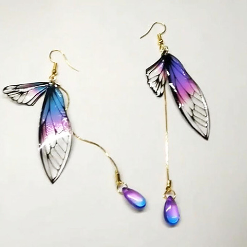 Alas de Cicada de resina UV, relleno de Material transparente, molde de epoxi, herramienta de fabricación, adhesivo decorativo para pendientes, pegatina de joyería DIY, 5 uds. ► Foto 1/1