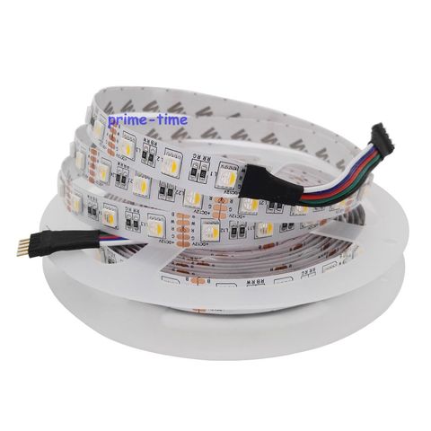 Tira de luces LED RGBW, 4 colores en 1, SMD 5050, 12V/24V, luz flexible RGB + blanco/blanco cálido, 60led/m,5 m/lote ► Foto 1/6