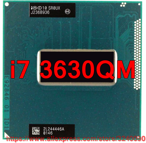 Original lntel Core i7 3630qm SR0UX CPU (6M Cache/2,4 GHz-3,4 GHz/Quad-Core) i7-3630qm portátil procesador envío gratis ► Foto 1/1