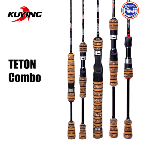 KUYING TETON 1,56 m 1,8 m 1,86 m 1,9 m 1,92 m 1,98 m Super Ultra suave de dos secciones de girando pesca Rod poste de Combo ► Foto 1/4