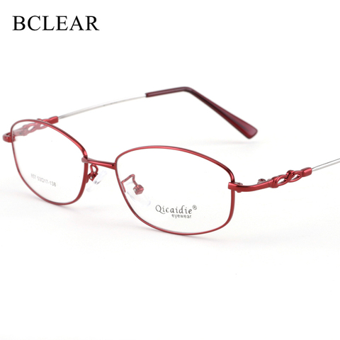 BCLEAR de las mujeres de la moda de gafas de marco de memoria de aleación gafas Rim completo marcos Vintage gafas ópticas espectáculo de 2022 nuevo ► Foto 1/6