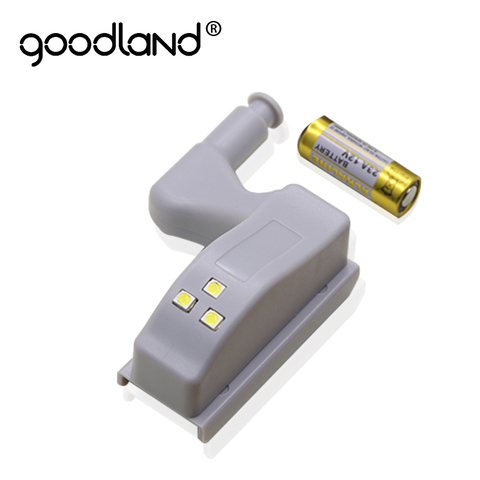 Goodland-Luz LED Universal para Armario, lámpara de noche con batería, luz Led para debajo de gabinete, Sensor, para Armario alacena de cocina ► Foto 1/6