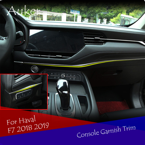 Bandas de ajuste de borde de Control central de coche, accesorios de cubierta de pegatinas, estilo Interior de coche para Haval F7 2022 ► Foto 1/6