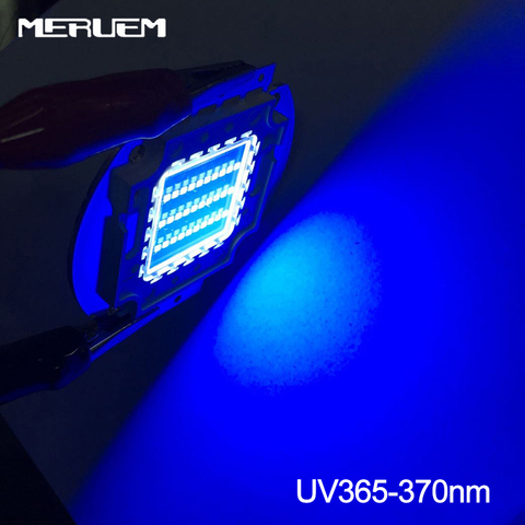 Chips de lámpara LED ultravioleta UV púrpura, 365nm, 370nm, 395nm, 400nm, 10W, 20W, 30W, 50W, 100W, luz de alta potencia ► Foto 1/6