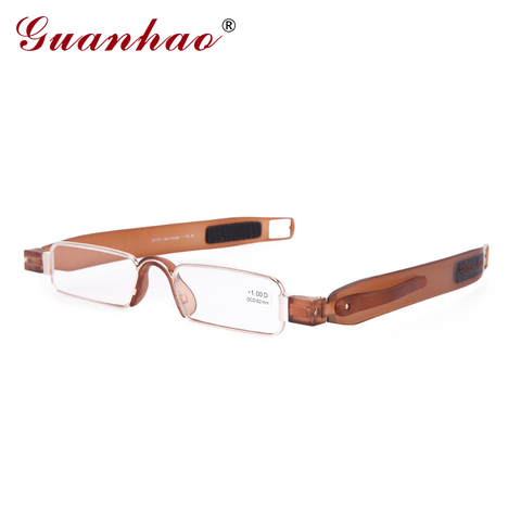 Guanhao-gafas de lectura portátiles Retro TR90 giratorias, de resina, plegables, para leer, para hombres y mujeres ► Foto 1/6