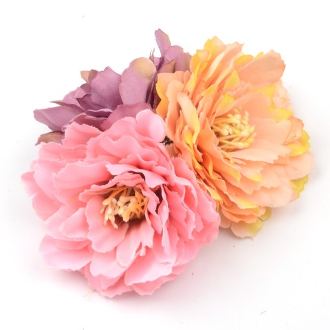 10 unids/lote 6cm seda Artificial Clavel cabezas de flores de la boda decoración de Casa de novia con flores accesorios flores ► Foto 1/6