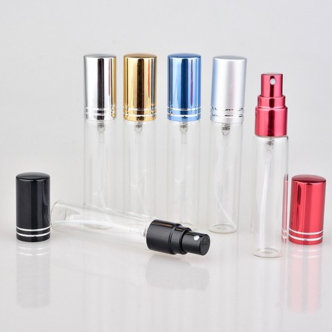 20 unids/lote 5ml 10ml de frasco de Perfume portátil botellas de Spray muestra vacía contenedores atomizador Mini botellas recargables ► Foto 1/6