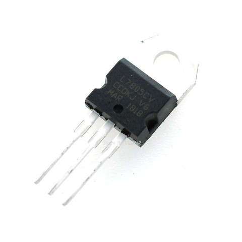 10 unids/lote nuevo Transistor triodo L7805CV L7805 7805 l7805cv regulador de voltaje 5V 1.5A a-220 de tres terminales regulador ► Foto 1/1