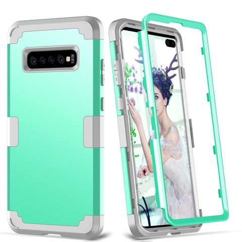 Fundas de teléfono a prueba de golpes para Samsung Galaxy S10, S9, S8 Plus, Note 9,PC + TPU, 3 capas, híbrido, cuerpo completo, protección antigolpes ► Foto 1/6