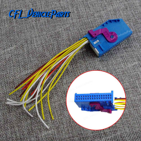 32 pin arnés de cable adaptador de enchufe conector hembra azul 1J0972977 1J0972977D para Audi A4 A6 Q5 para VW Bora Jetta Passat ► Foto 1/6