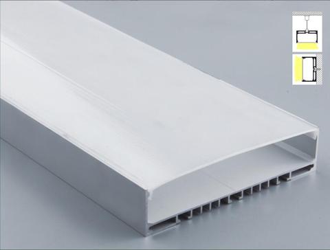 Envío Gratis súper ancho perfil de aluminio anodizado en forma de U para tiras LED con tapa y tapas finales para tira LED de doble fila ► Foto 1/6