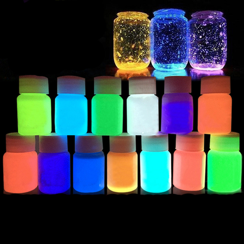 Botella de arena luminosa de 10g para fiesta, juguete de partículas fluorescentes que brillan en la oscuridad, DIY, pintura brillante, estrella de los deseos, venta al por mayor ► Foto 1/6