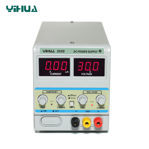 YIHUA 305D laboratorio de fuente de alimentación ajustable 30 V 5A doble LED Digital MA de conversión de voltaje regulador lineal de alimentación DC suministro de ► Foto 1/1