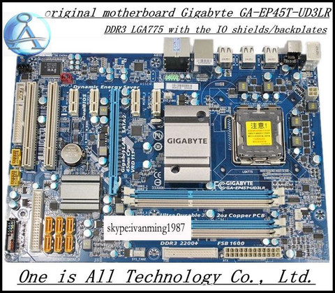 Original placa madre Gigabyte GA-EP45T-UD3LR P45 juntas EP45T-UD3LR LGA 775 DDR3 escritorio ATX motherborad ► Foto 1/2