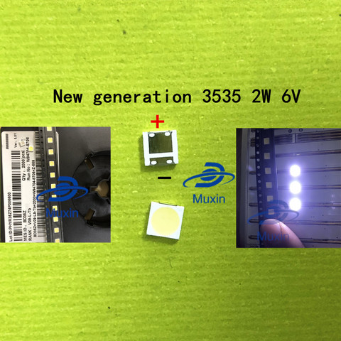 Tira de luces led de retroiluminación LG con diodo emisor de luz 200 SMD, 3535 Uds. Para reparación de TV LCD, 6V ► Foto 1/6